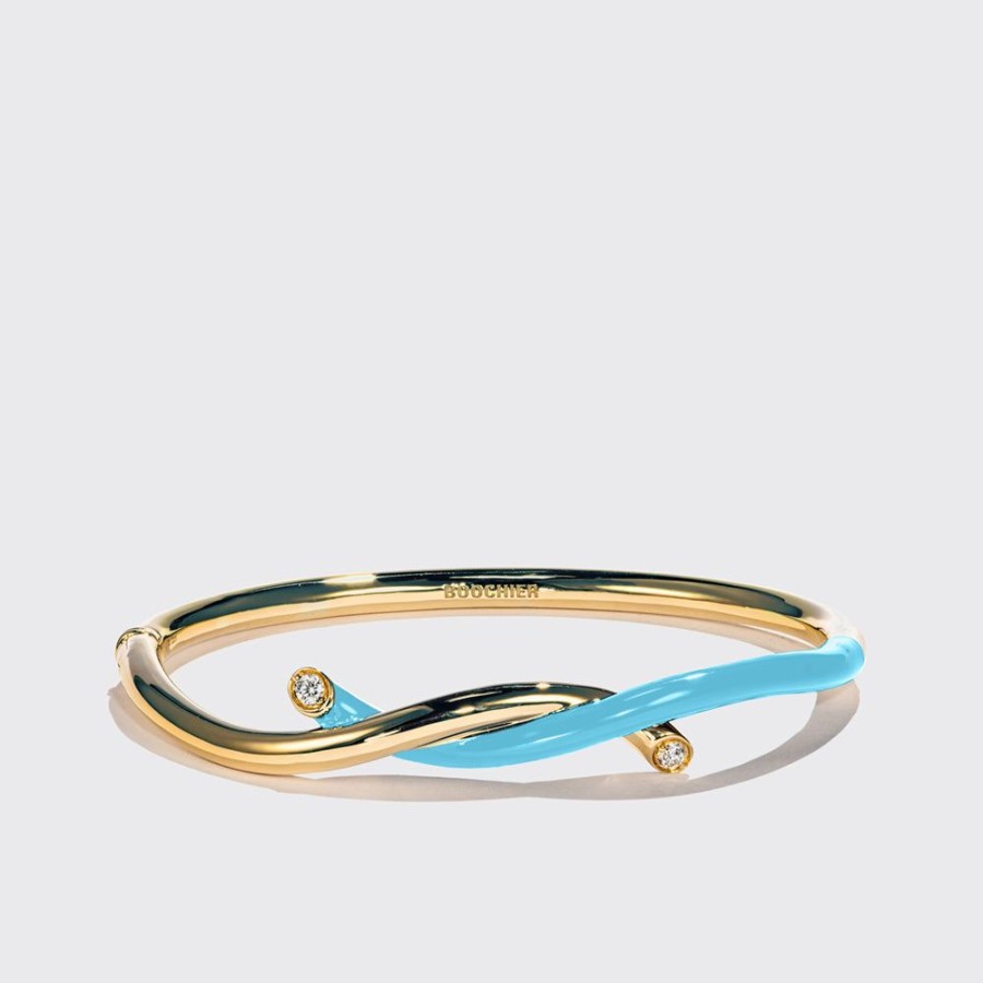 Jewelry Boochier | Light Blue Fruit Hoops Bangle