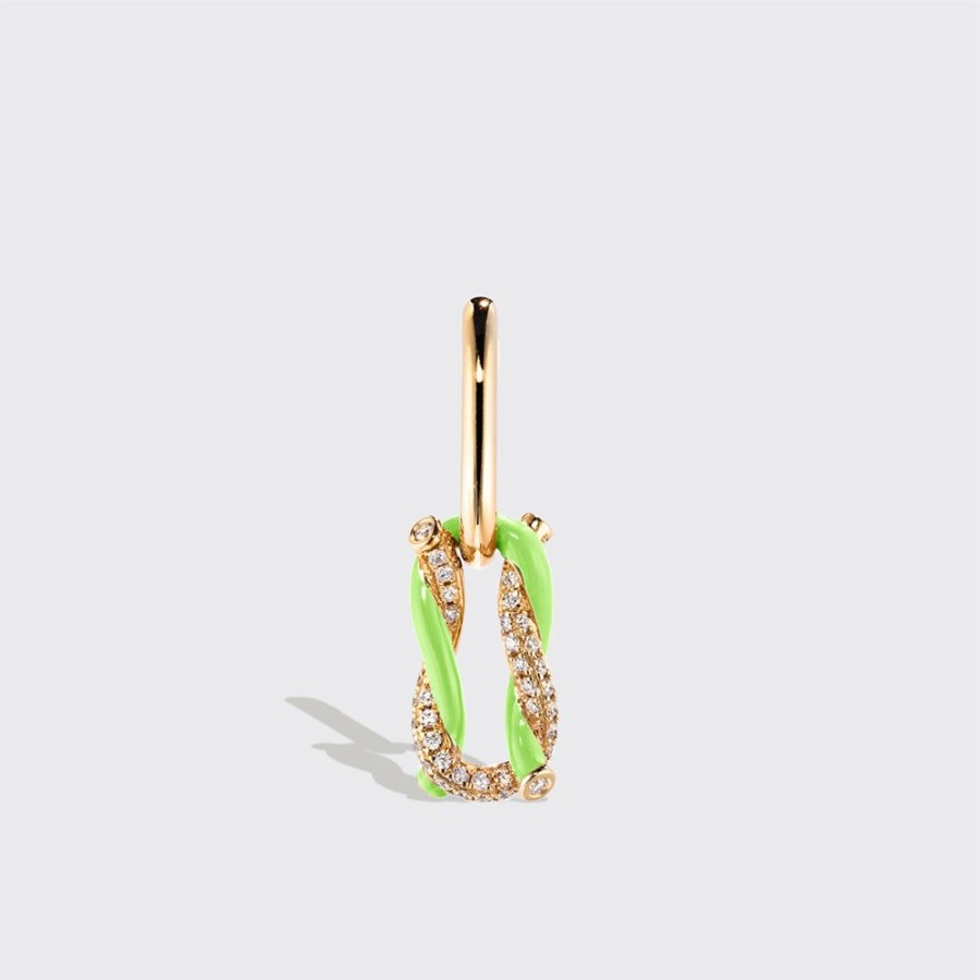 Jewelry Boochier | Lime Green Fruit Hoops Mono Earring