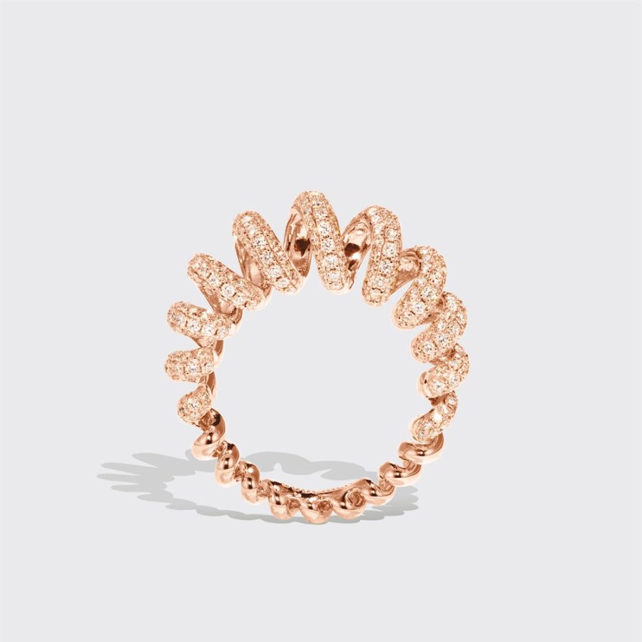 Jewelry Boochier | Jumbo Rose Gold Diamond Slinkee Ring