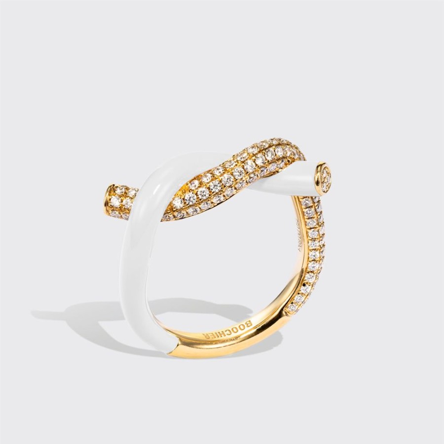 Jewelry Boochier | White Fruit Hoops Diamond Ring