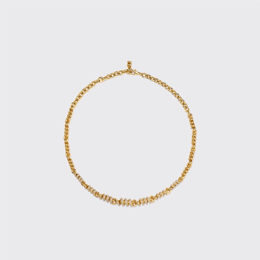 Jewelry Boochier | Yellow Gold Diamond Slinkee Necklace