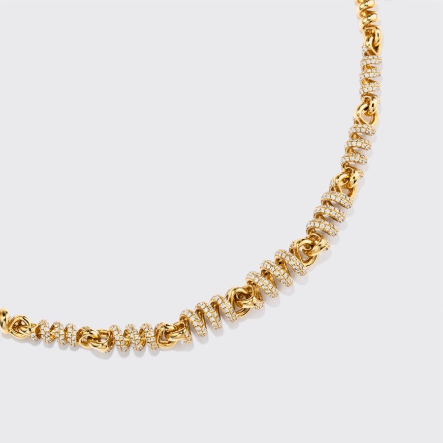 Jewelry Boochier | Yellow Gold Diamond Slinkee Necklace