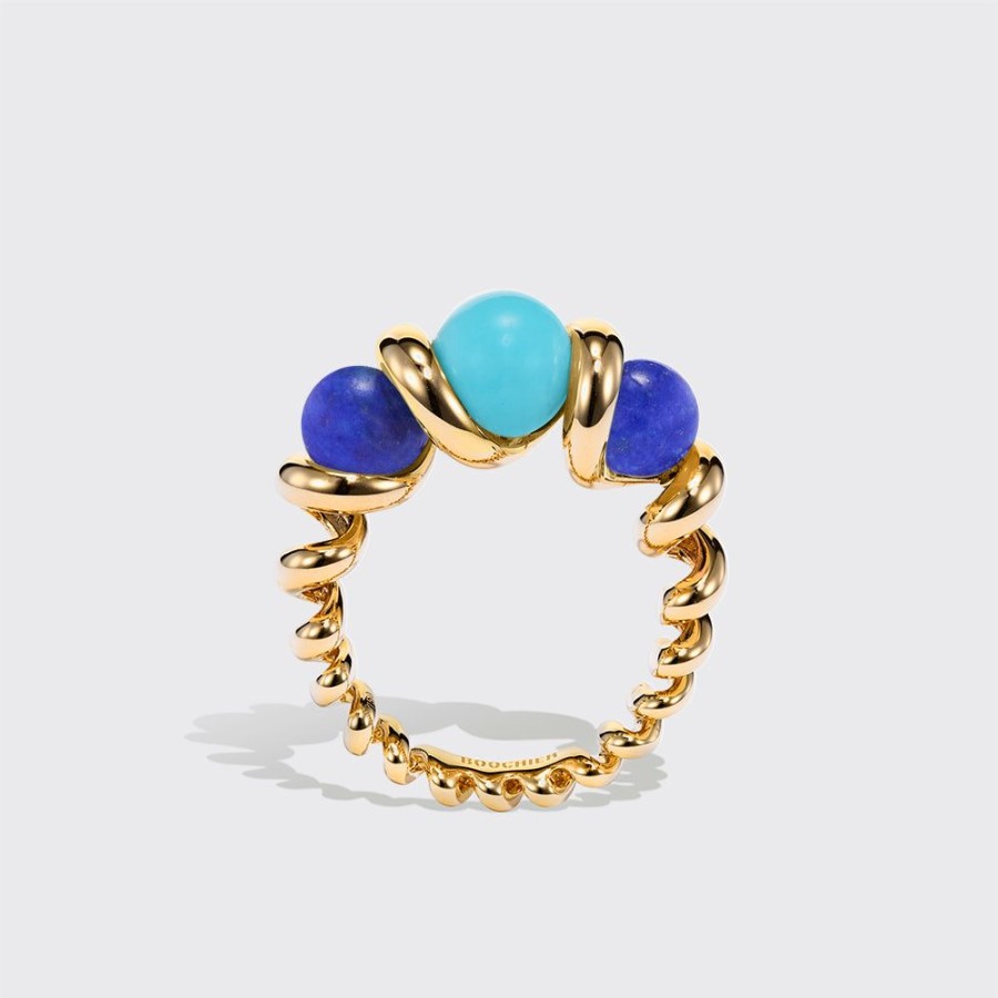 Jewelry Boochier | Lapis & Turquoise Gumball Slinkee Ring