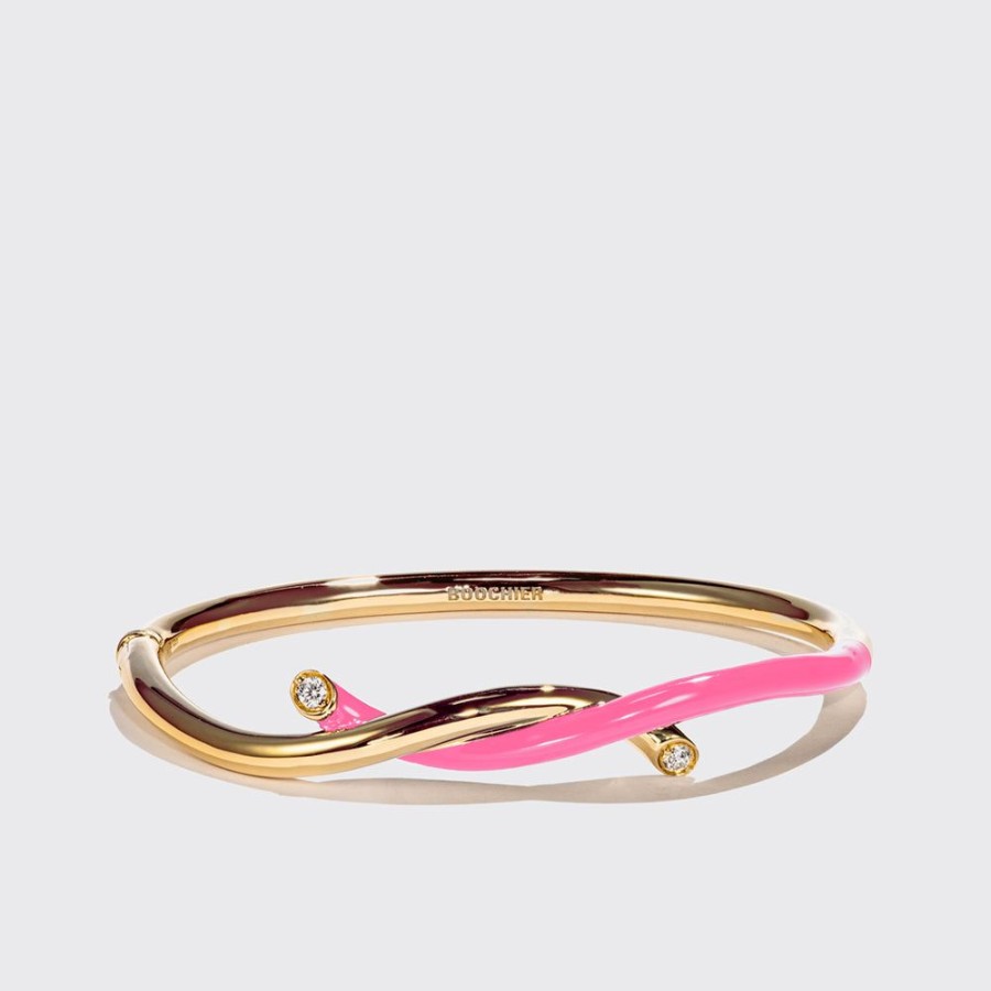 Jewelry Boochier | Hot Pink Fruit Hoops Bangle