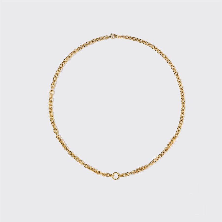 Jewelry Boochier | Yellow Gold Slinkee Clip Necklace