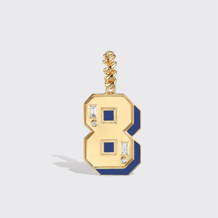 Jewelry Boochier | Jumbo Lapis Nostalgia Number Pendant