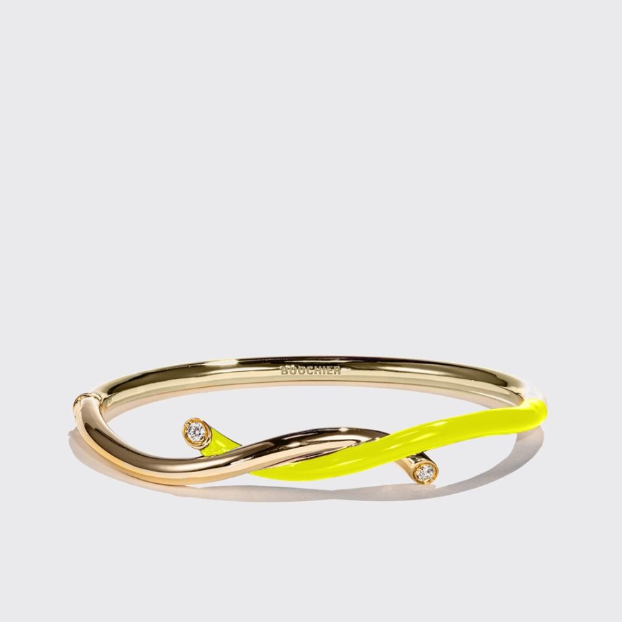 Jewelry Boochier | Neon Yellow Fruit Hoops Bangle