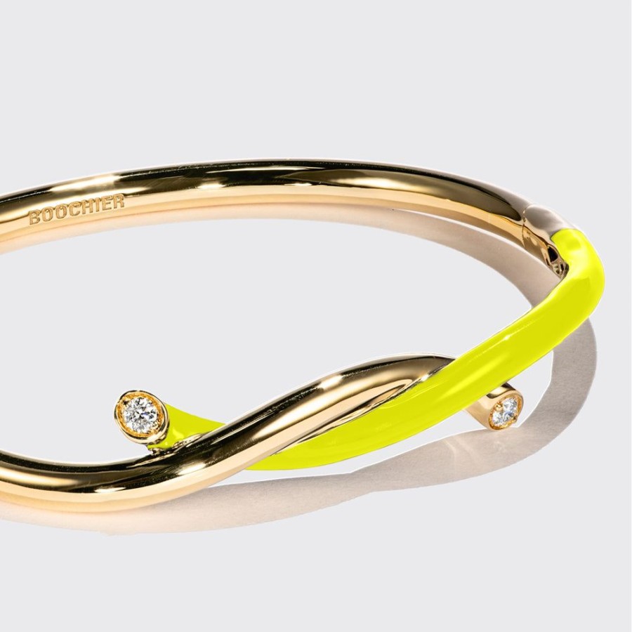 Jewelry Boochier | Neon Yellow Fruit Hoops Bangle