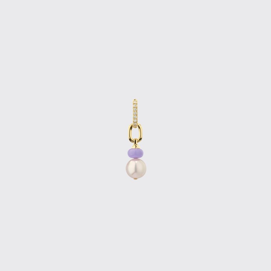 Jewelry Boochier | Lilac Single Pearl Diamond B-Boy Earring