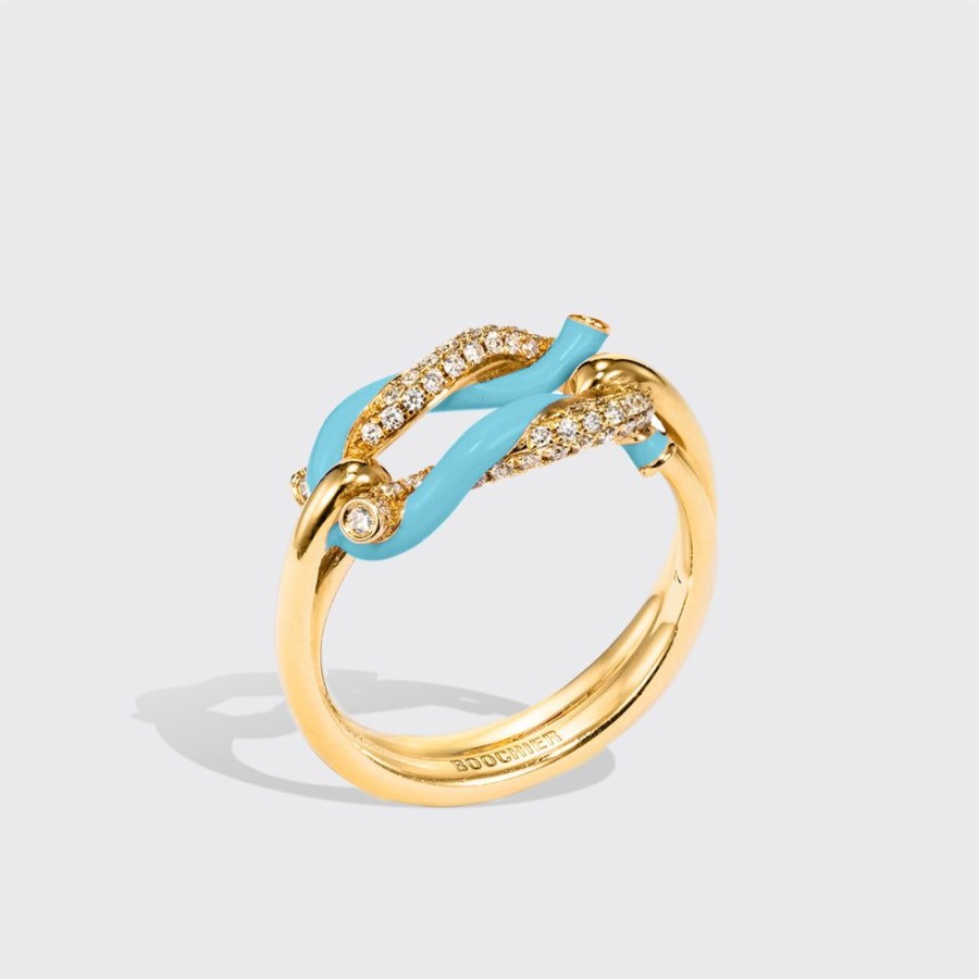 Jewelry Boochier | Light Blue Fruit Hoops Buckle Ring