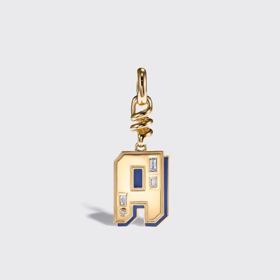 Jewelry Boochier | Lapis Nostalgia Letter Charm