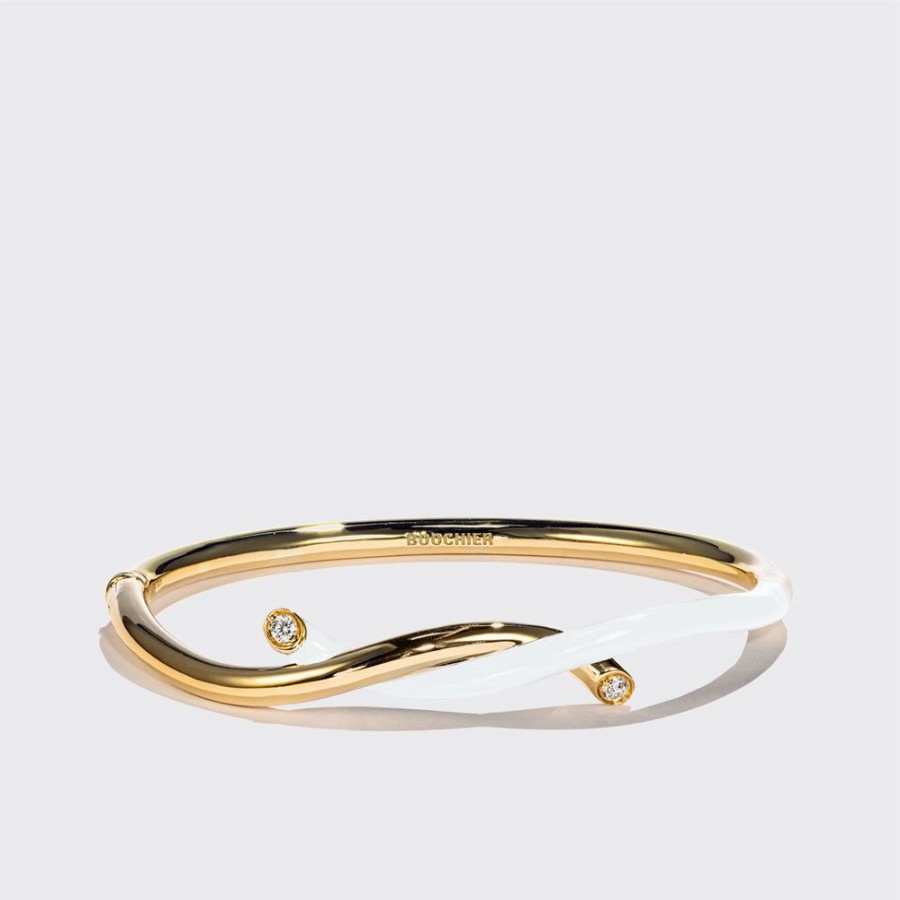 Jewelry Boochier | White Fruit Hoops Bangle