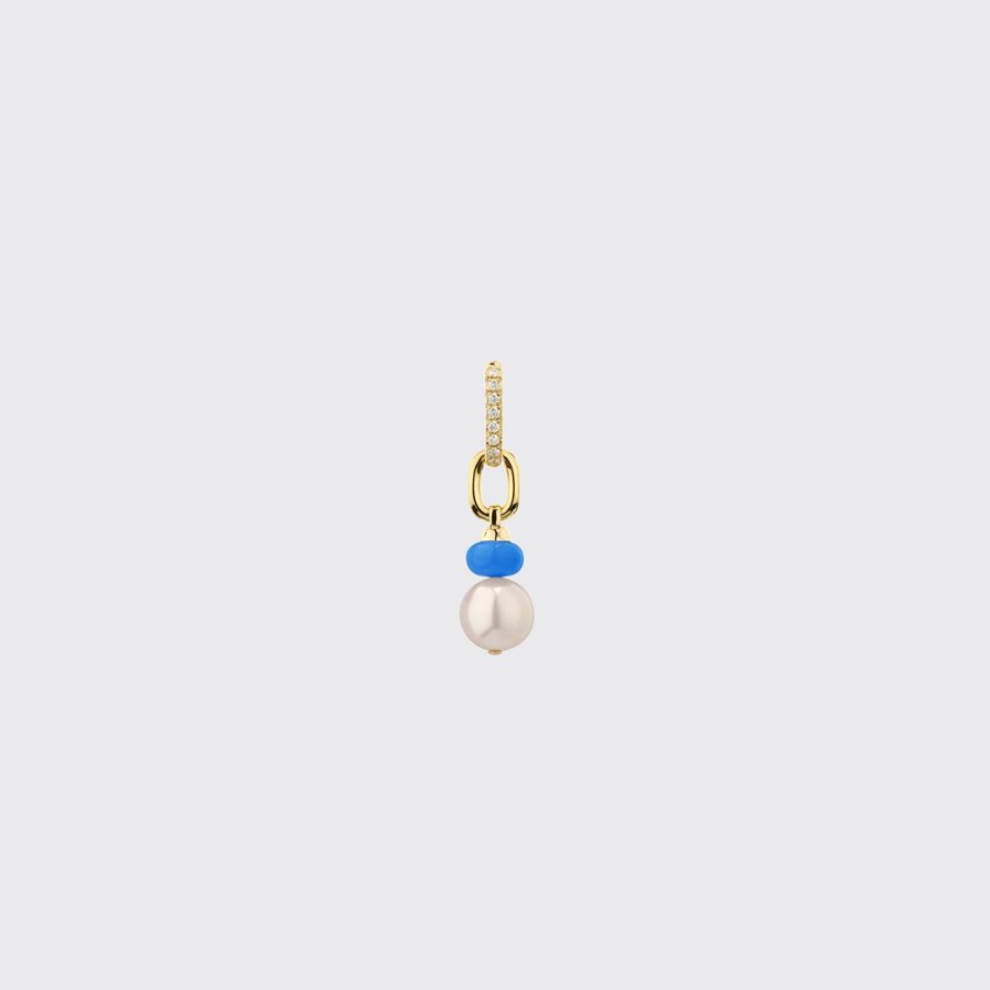 Jewelry Boochier | Dark Blue Single Pearl Diamond B-Boy Earring