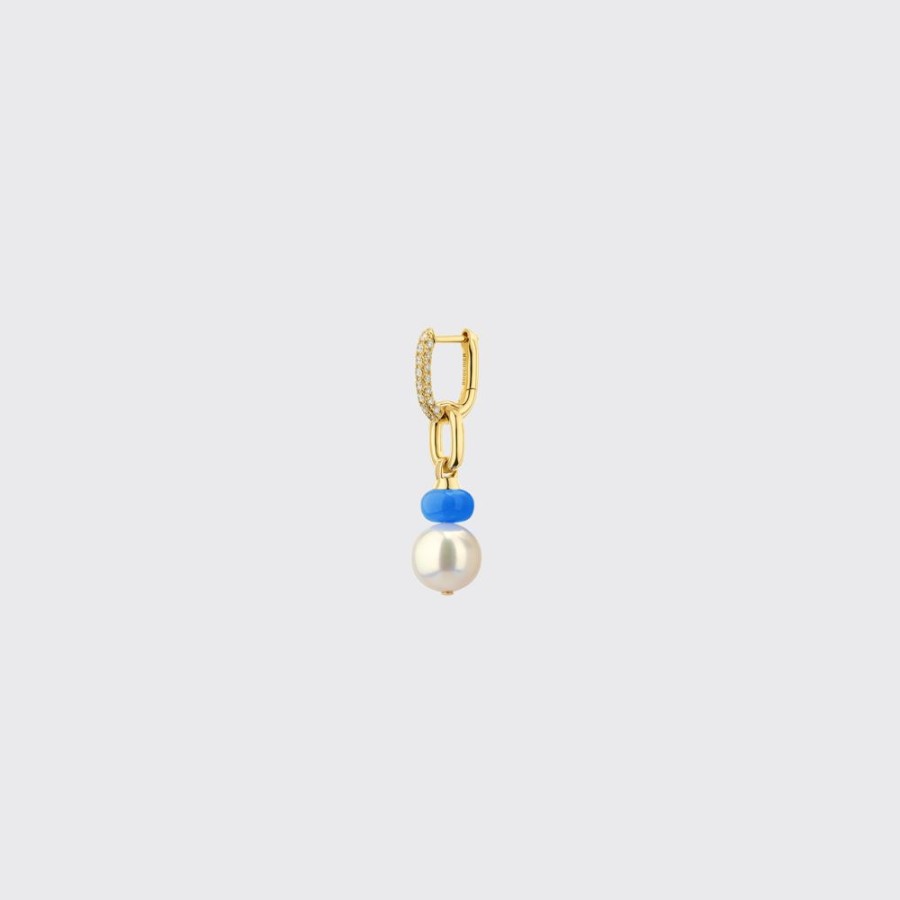 Jewelry Boochier | Dark Blue Single Pearl Diamond B-Boy Earring