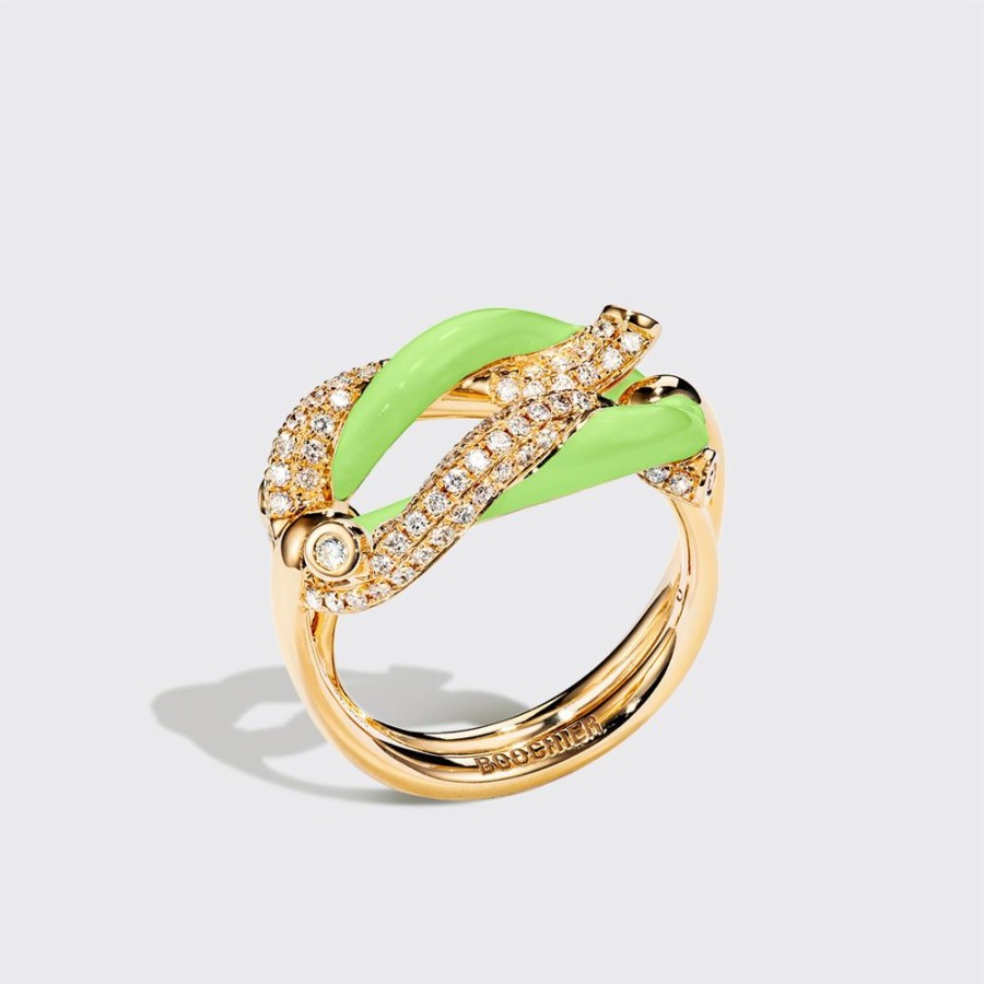 Jewelry Boochier | Jumbo Lime Green Fruit Hoops Buckle Ring