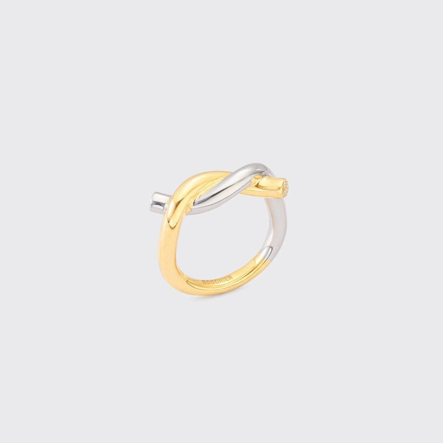 Jewelry Boochier | White Gold-Yellow Gold Ties Ring