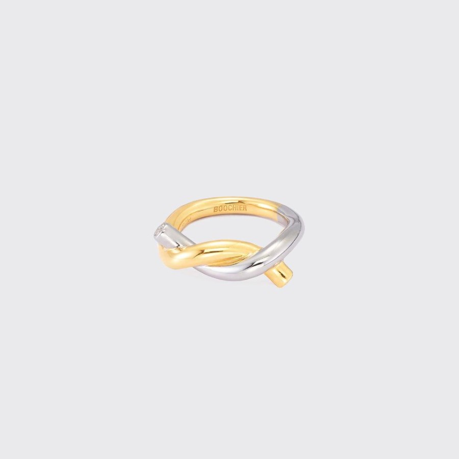 Jewelry Boochier | White Gold-Yellow Gold Ties Ring