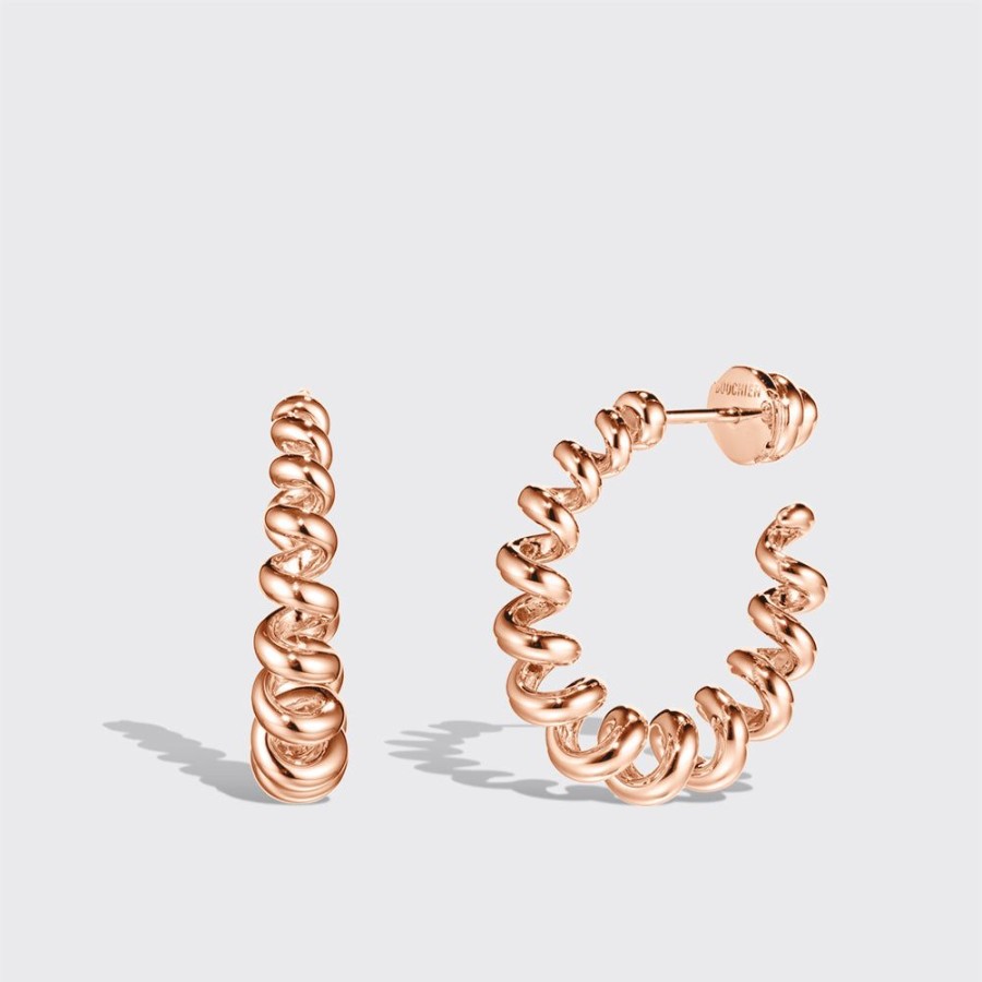 Jewelry Boochier | Large Rose Gold Slinkee Earrings