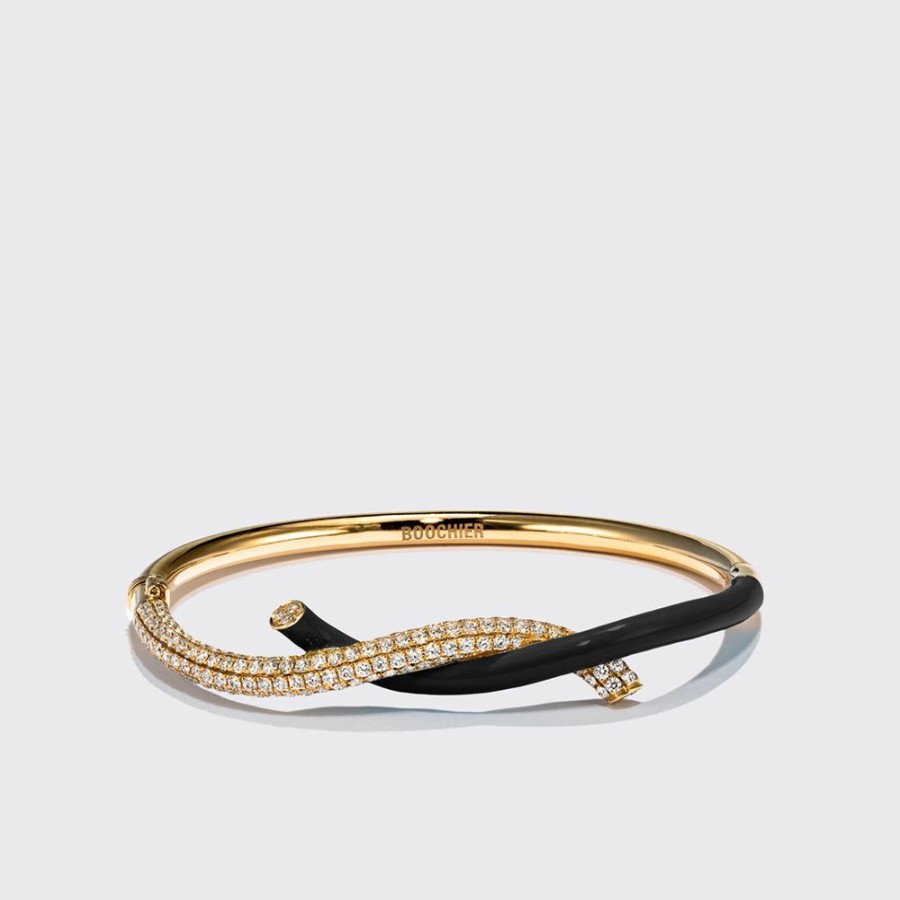 Jewelry Boochier | Black Fruit Hoops Diamond Bangle