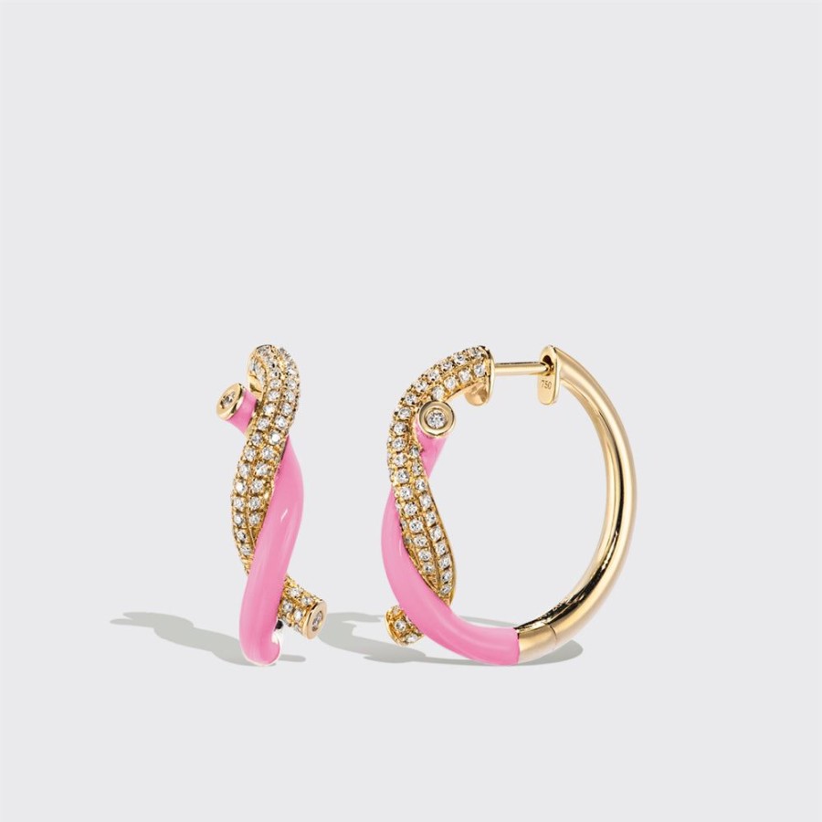 Jewelry Boochier | Light Pink Fruit Hoops Earrings